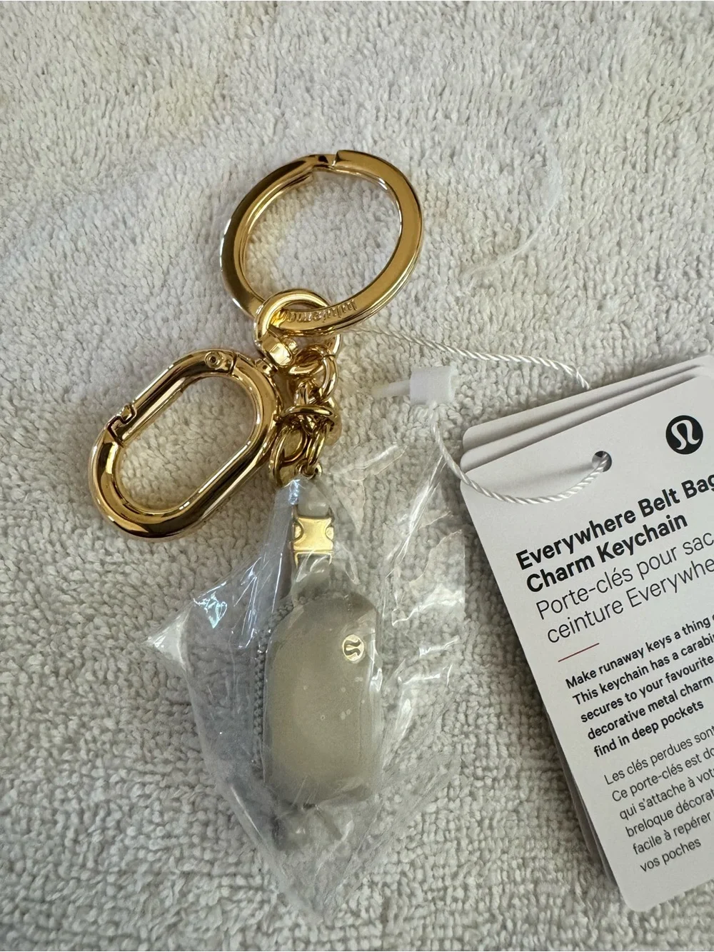 NWT, Lululemon everywhere belt bag charm  keychain .